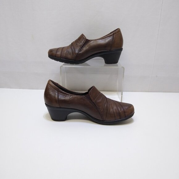 Earth Origins By Earth Rochester Leather Uppers Women's 7.5M Slip-On Low Heels - Picture 1 of 8